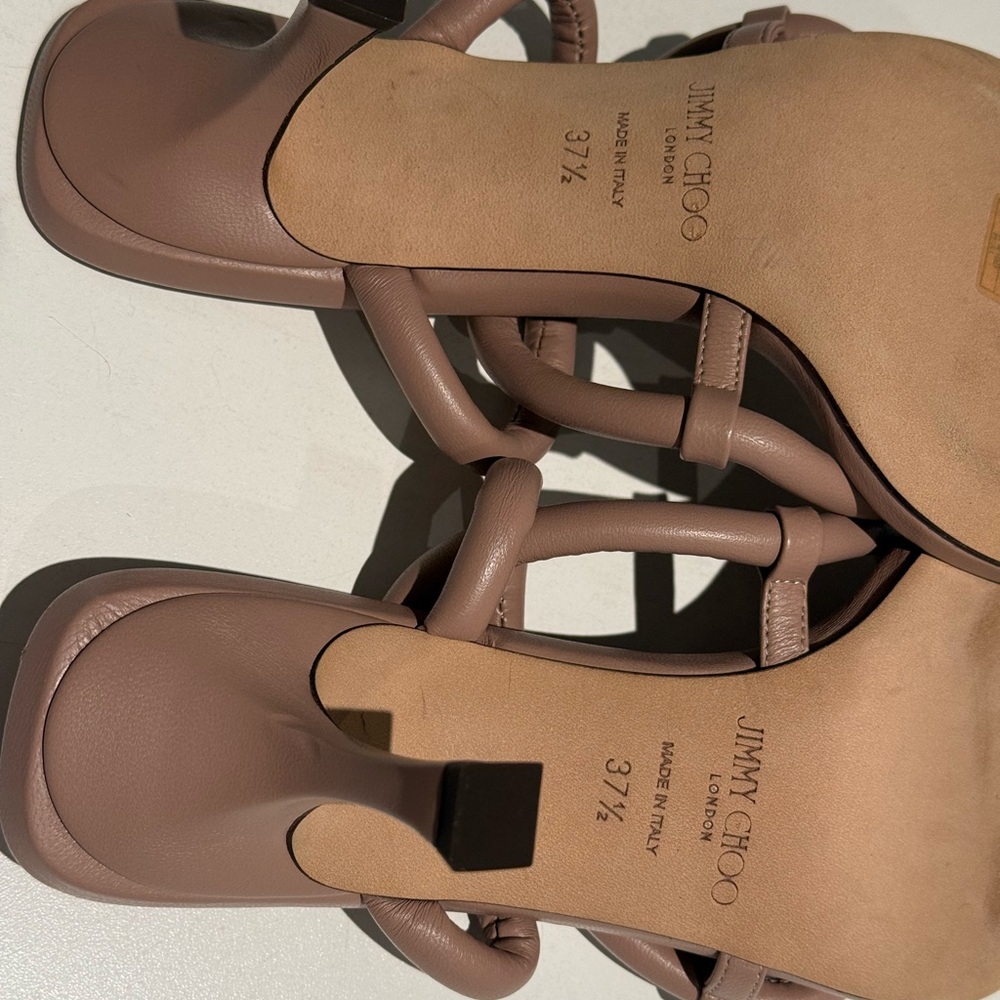 JIMMY CHOO Elegant Tan Women's Sandals - NEW - Picture 4 of 4